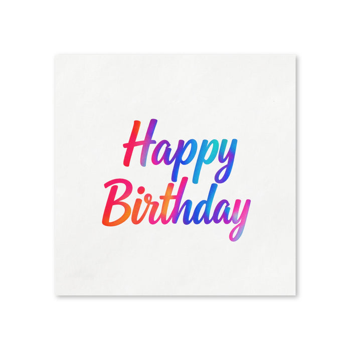 Happy Birthday Napkins, 50-Pack, 3-ply, Birthday Party Decor