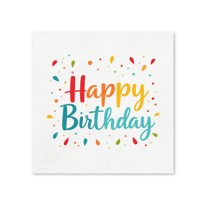 Happy Birthday Napkins, 50-Pack, 3-ply, Birthday Party Decor