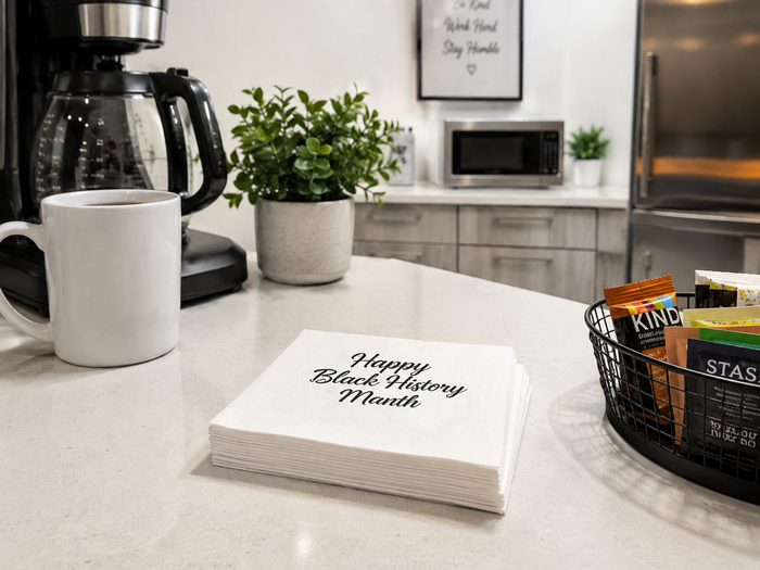 Happy Black History Month Cocktail Napkins, 50 Pack, 3-ply Party Napkins