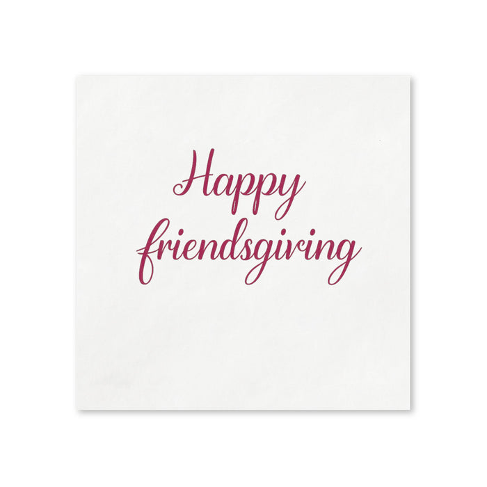 Happy Friendsgiving Cocktail Napkins, 50-Pack, 3-ply, Friendsgiving Party