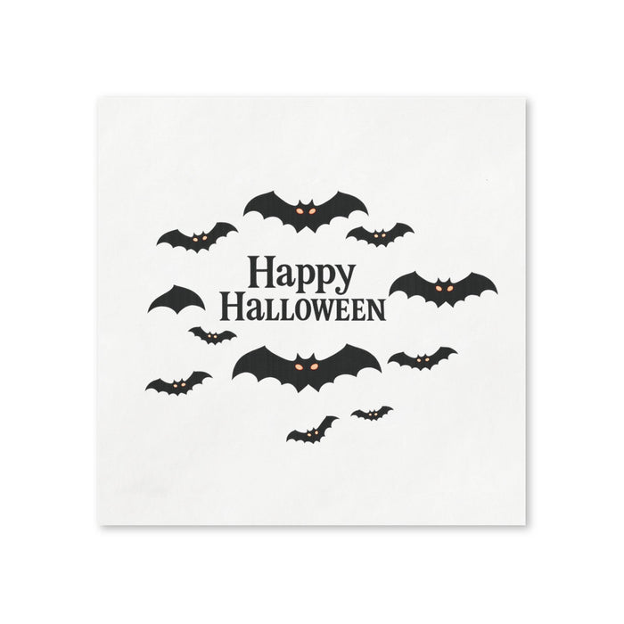 Happy Halloween Bat Cocktail Napkins, 50-Pack, 3-ply, Spooky Party Napkins