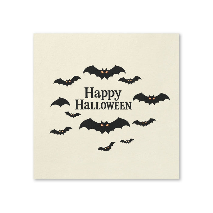 Happy Halloween Bat Cocktail Napkins, 50-Pack, 3-ply, Spooky Party Napkins