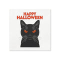 Happy Halloween Black Cat Cocktail Napkins, 50-Pack, 3-ply, Red Eyed Spooky Cat Party Napkins