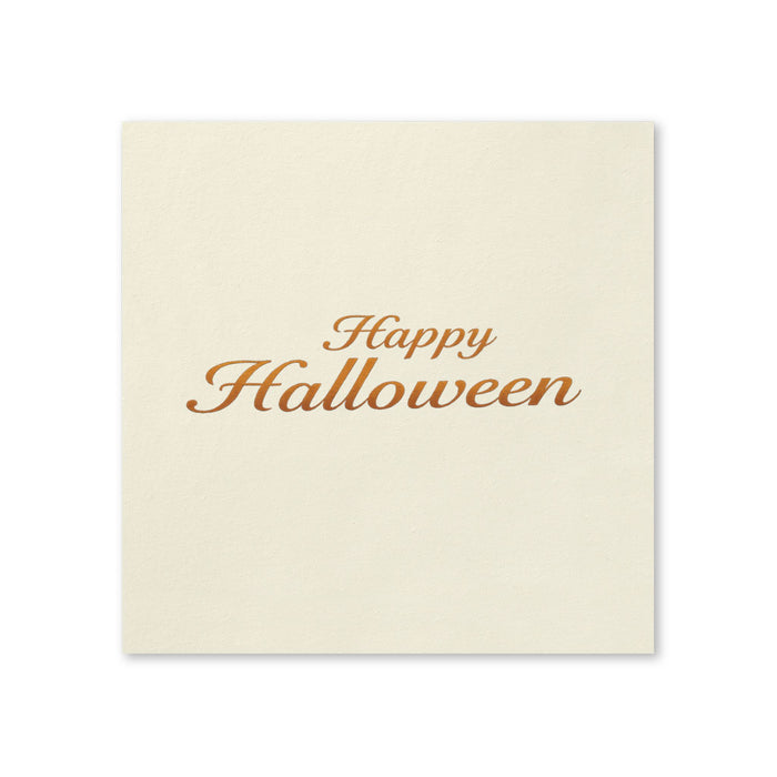 Happy Halloween Cocktail Napkins, 50-Pack, 3-ply, Gold Script Party Napkins