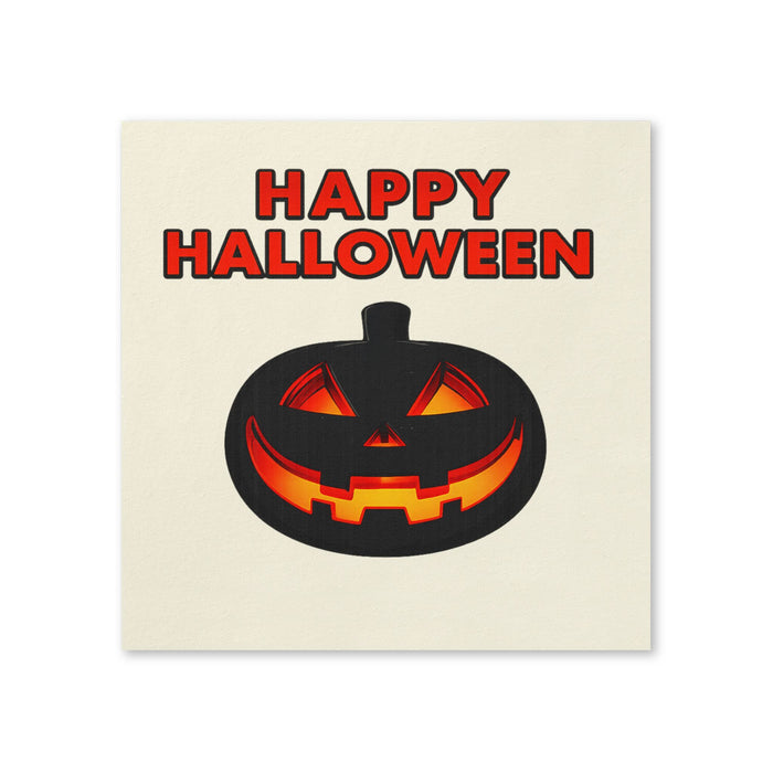 Happy Halloween Glowing Pumpkin Cocktail Napkins, 50-Pack, 3-ply,