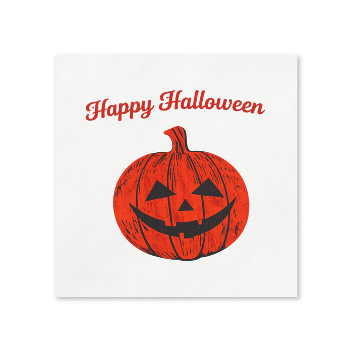 Happy Halloween Jack - O- Lantern Cocktail Napkins, 50-Pack, 3-ply, Vintage Pumpkin Party Napkins