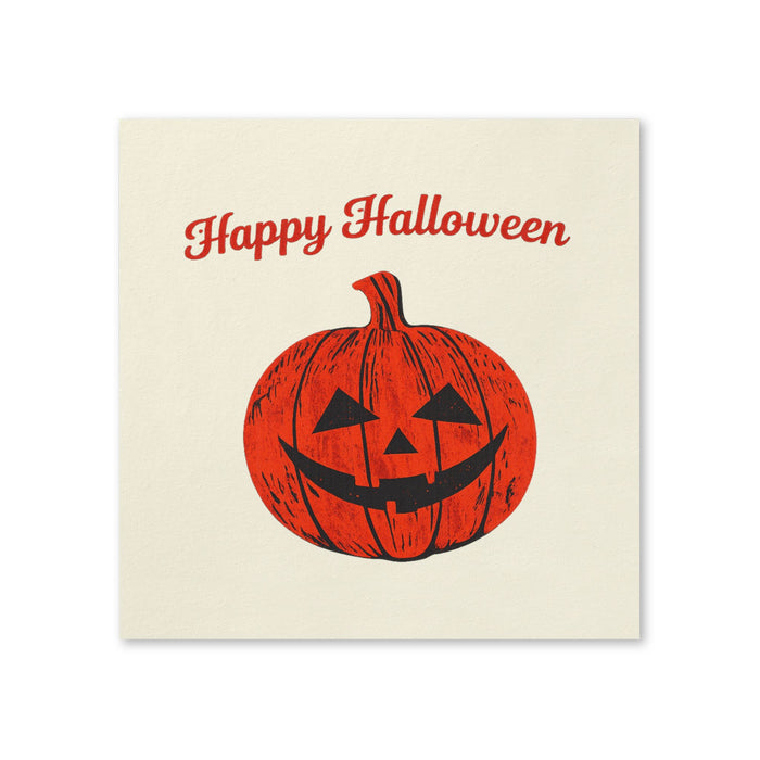 Happy Halloween Jack - O- Lantern Cocktail Napkins, 50-Pack, 3-ply, Vintage Pumpkin Party Napkins