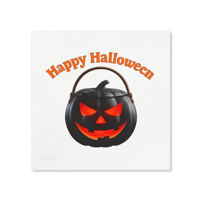 Happy Halloween Jack -O- Lantern Bucket Cocktail Napkins, 50-Pack, 3-ply, Party Napkins