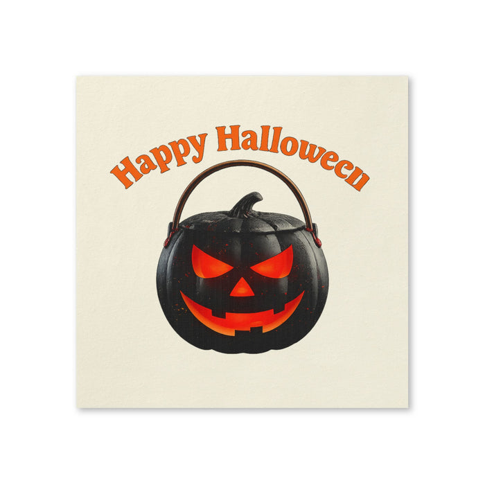 Happy Halloween Jack -O- Lantern Bucket Cocktail Napkins, 50-Pack, 3-ply, Party Napkins