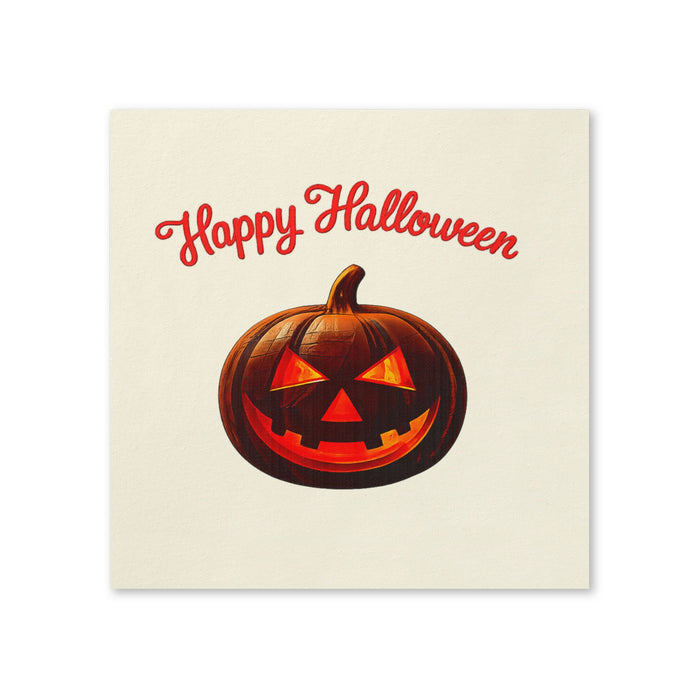 Happy Halloween Jack -O- Lantern Cocktail Napkins, 50-Pack, 3-ply, Glowing Pumpkin Party Napkins