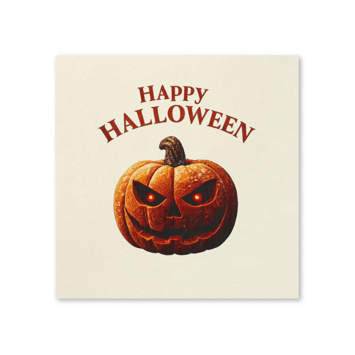 Happy Halloween Jack-O-Lantern Cocktail Napkins, 50-Pack, 3-ply, Spooky Pumpkin Party Napkins