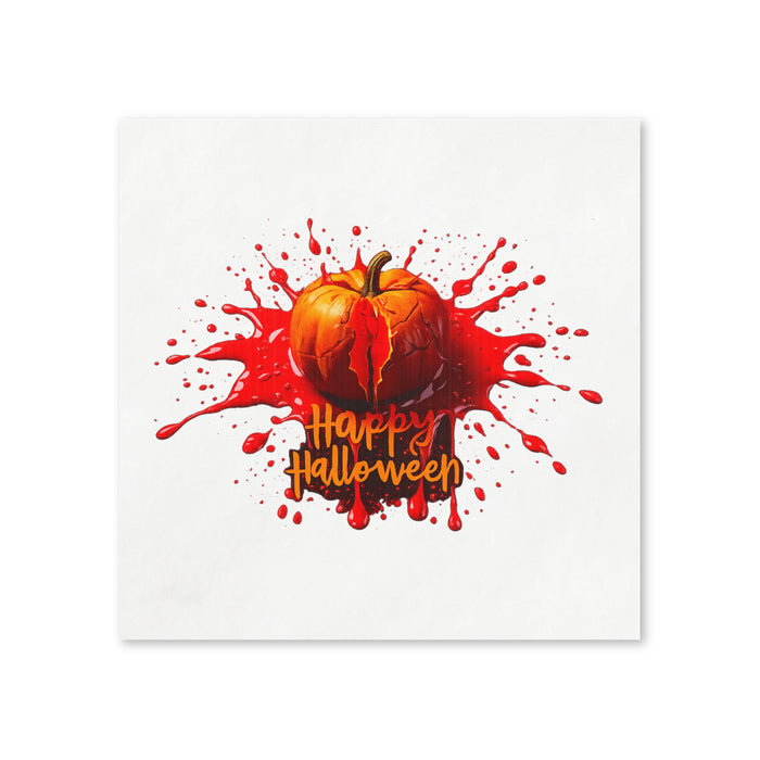 Happy Halloween Pumpkin Cocktail Napkins, 50-Pack, 3-ply, Spooky Pumpkin Party Napkins
