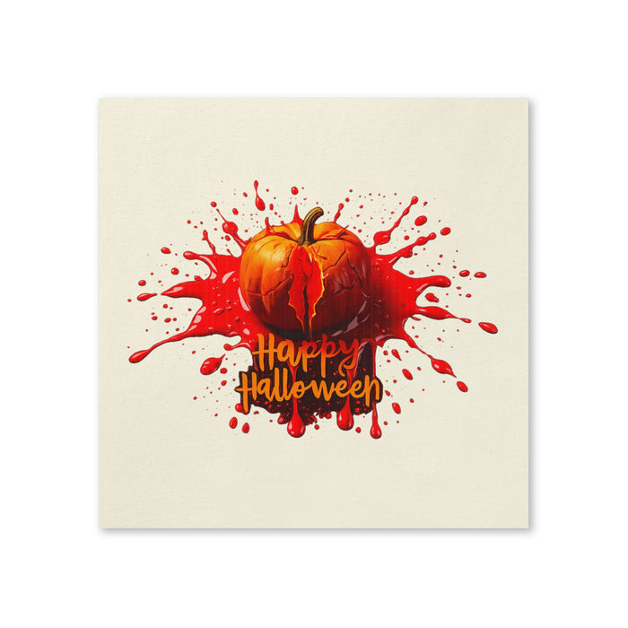Happy Halloween Pumpkin Cocktail Napkins, 50-Pack, 3-ply, Spooky Pumpkin Party Napkins