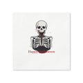 Happy Halloween Skeleton Cocktail Napkins, 50-Pack, 3-ply, Spooky Skull Party Napkins