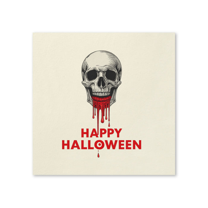 Happy Halloween Skull Cocktail Napkins, 50-Pack, 3-ply, Horror Party Napkins