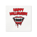 Happy Halloween Vampire Fangs Cocktail Napkins, 50-Pack, 3-ply, Spooky Party Napkins