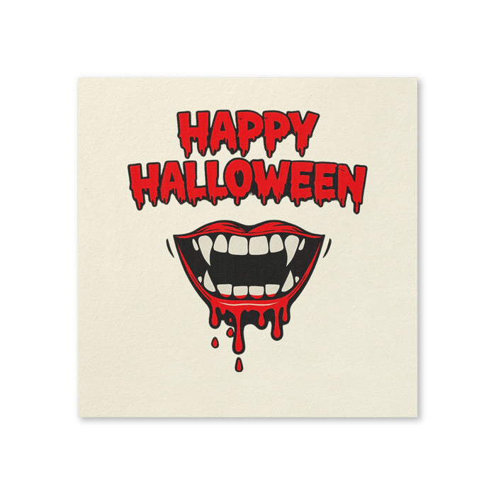 Happy Halloween Vampire Fangs Cocktail Napkins, 50-Pack, 3-ply, Spooky Party Napkins