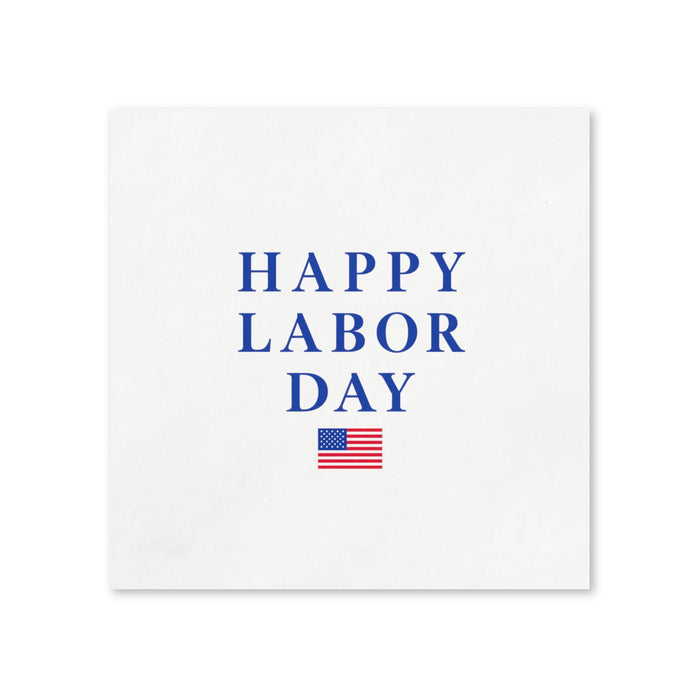 Happy Labor Day Cocktail Napkins, 50-Pack, 3-ply, Labor Day Party Decor