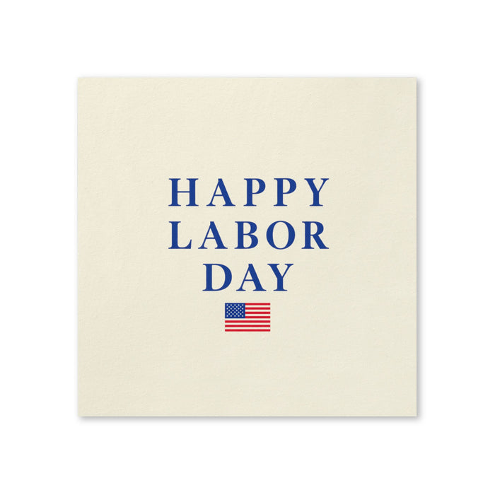 Happy Labor Day Cocktail Napkins, 50-Pack, 3-ply, Labor Day Party Decor