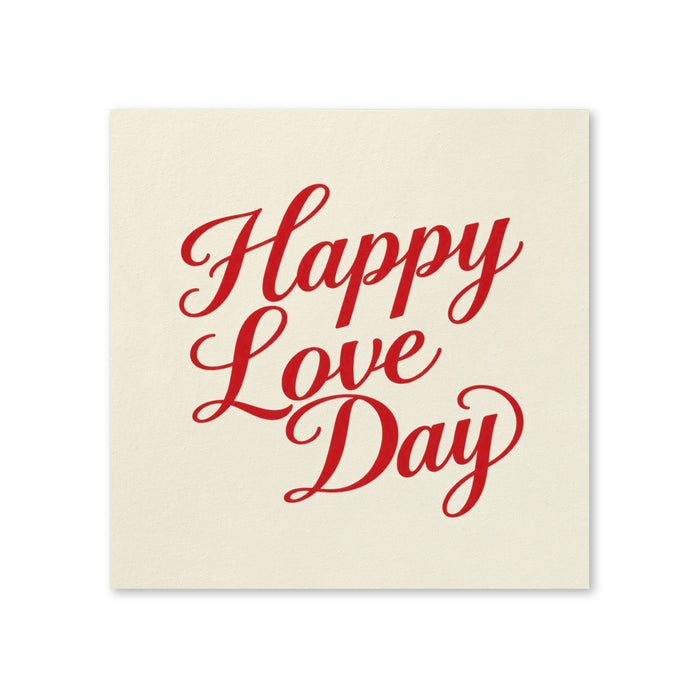 Happy Love Day Valentine’s Day Cocktail Napkins, 50-Pack, 3-ply, Valentine’s Day Party Decor