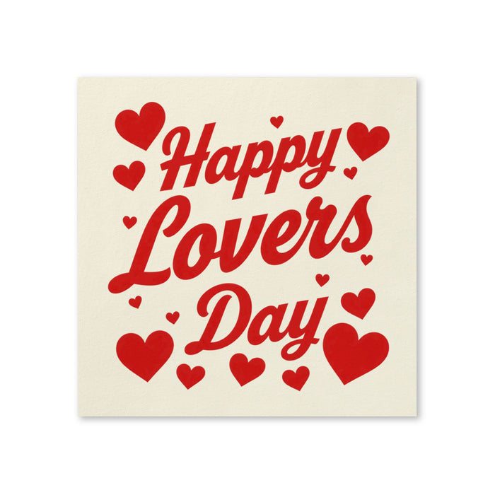 Happy Lovers Day Valentine’s Cocktail Napkins, 50-Pack, 3-ply, Valentine’s Day Party Decor