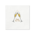 Happy New Year Champagne Toast Cocktail Napkins, 50-Pack, 3-ply, New Year’s Eve Party Decor
