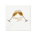 Happy New Year Champagne Toast Cocktail Napkins, 50-Pack, 3-ply, New Year’s Eve Party Decor
