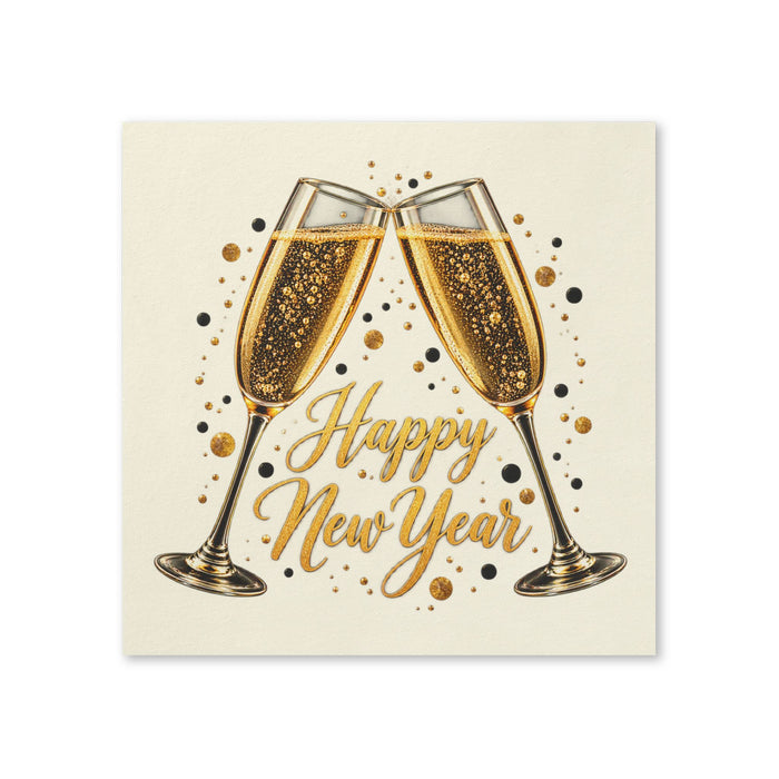 Happy New Year Champagne Toast Cocktail Napkins, 50-Pack, 3-ply New Year’s Eve Party Decor