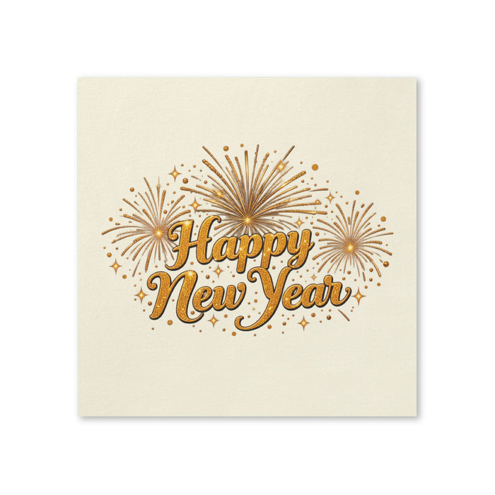 Happy New Year Fireworks Cocktail Napkins, 50-Pack, 3-ply, New Year’s Eve Party Decor