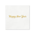 Happy New Year Gold Script Cocktail Napkins, 50-Pack, 3-ply, New Year’s Eve Party Decor