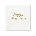 Happy New Year Gold Script Cocktail Napkins, 50-Pack, 3-ply, New Year’s Eve Party Decor