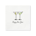 Happy New Year Martini Cocktail Napkins, 50-Pack, 3-ply, New Year’s Eve Party Decor