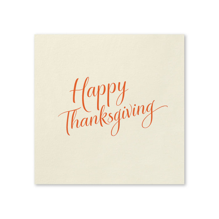 Happy Thanksgiving Cocktail Napkins, 50-Pack, 3-ply, Elegant Thanksgiving Napkins