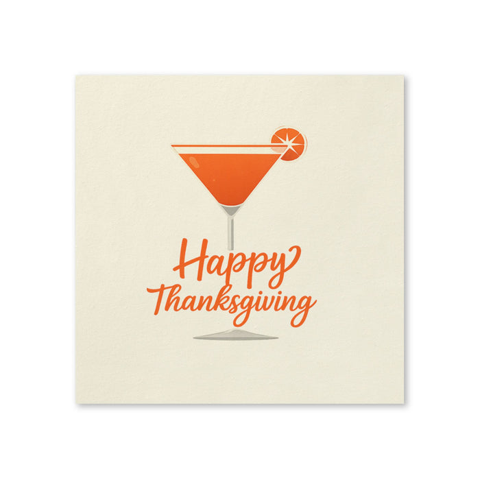 Happy Thanksgiving Cocktail Napkins, 50-Pack, 3-ply, Fall Martini Party Napkins