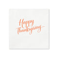 Happy Thanksgiving Orange & Creme Napkins, 50-Pack, 3-ply, Elegant Thanksgiving Party Napkins