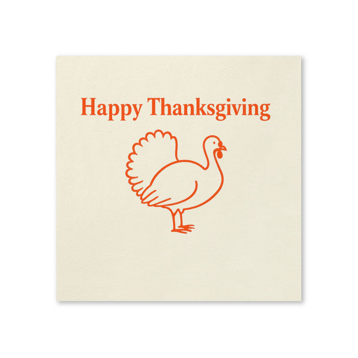 Happy Thanksgiving Turkey Cocktail Napkins, 50-Pack, 3-ply, Party Napkins