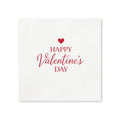 Happy Valentine's Day Cocktail Napkins, 50-Pack, 3-ply, Red Heart Valentine’s Day Party Napkins