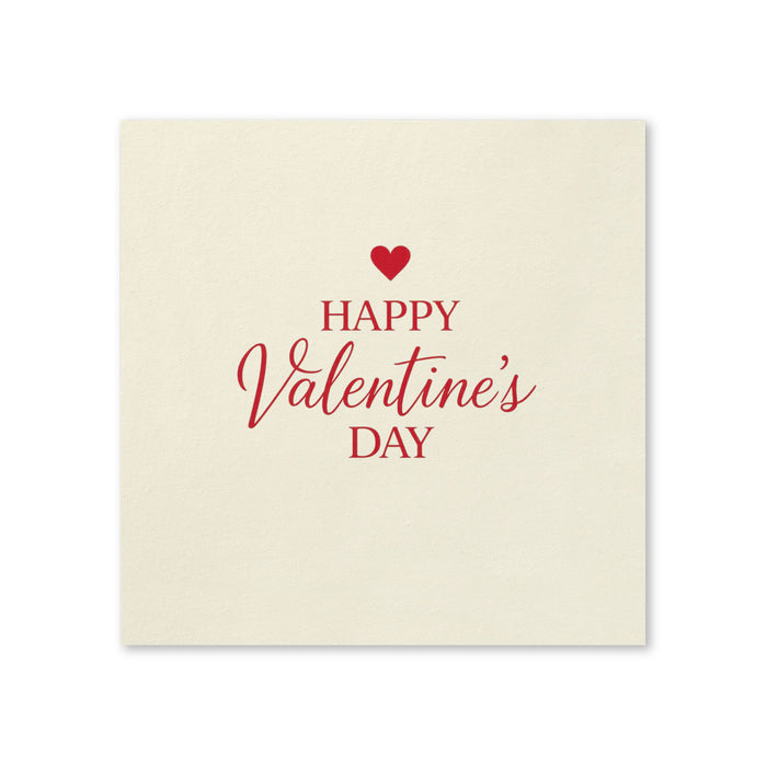 Happy Valentine's Day Cocktail Napkins, 50-Pack, 3-ply, Red Heart Valentine’s Day Party Napkins