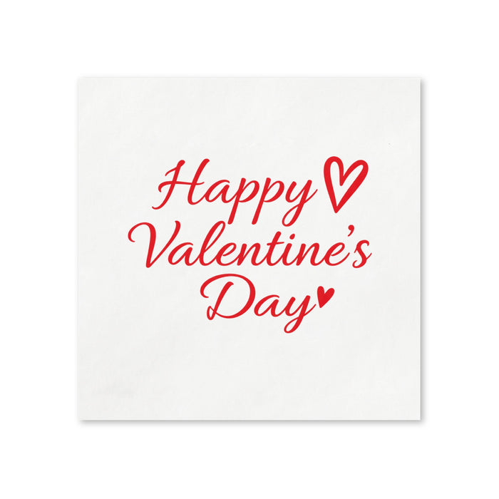 Happy Valentine's Day Cocktail Napkins, 50-Pack, 3-ply, Valentine’s Day Party Decor