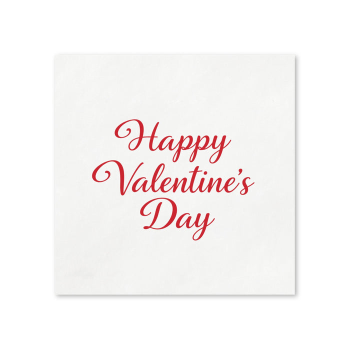 Happy Valentine's Day Cocktail Napkins, 50-Pack, 3-ply, Valentine’s Day Party Decor