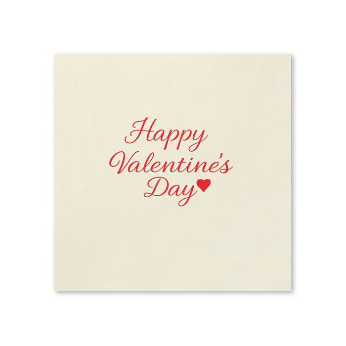 Happy Valentine's Day Heart Cocktail Napkins, 50-Pack, 3-ply, Valentine’s Day Party Decor