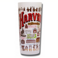 Harvard University Collegiate Frosted Glass Tumbler