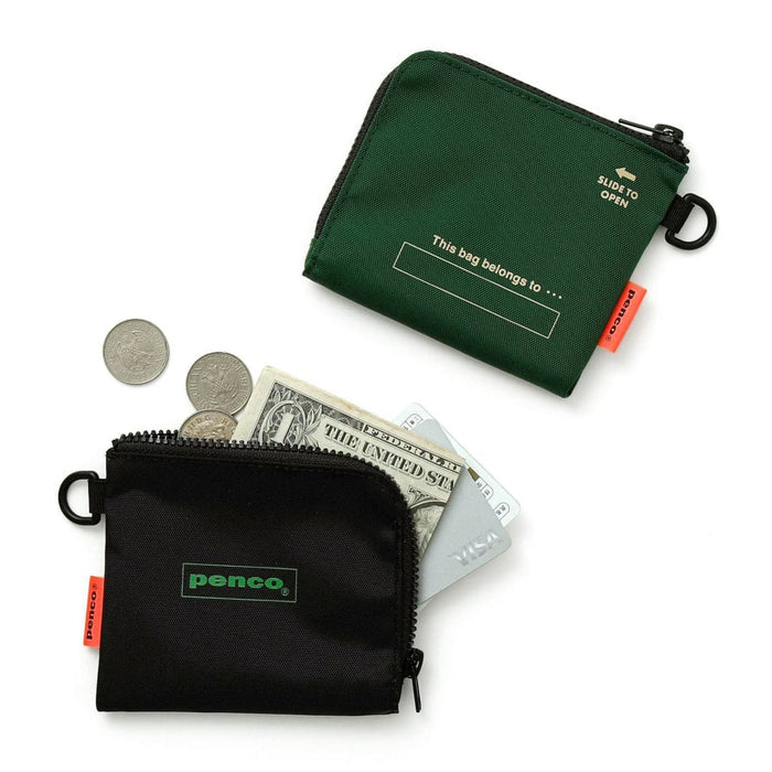 Hightide Penco L-Zip Purse/Pouch, front view.