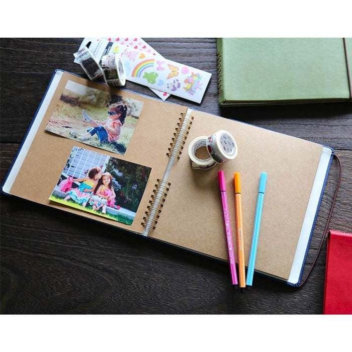Hightide Penco Scrapbook Album – Khaki, Ring Bound Photo Album, shown from the front.
