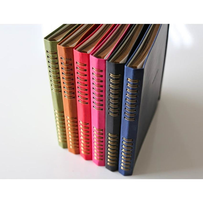 Hightide Penco Scrapbook Album – Khaki, Ring Bound Photo Album, shown from another angle.