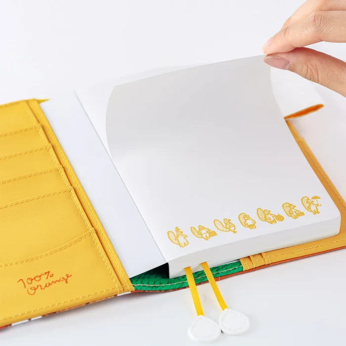 Hobonichi 100%ORANGE - Hobonichi Paper(s) - Squirrel Appears, shown in full.
