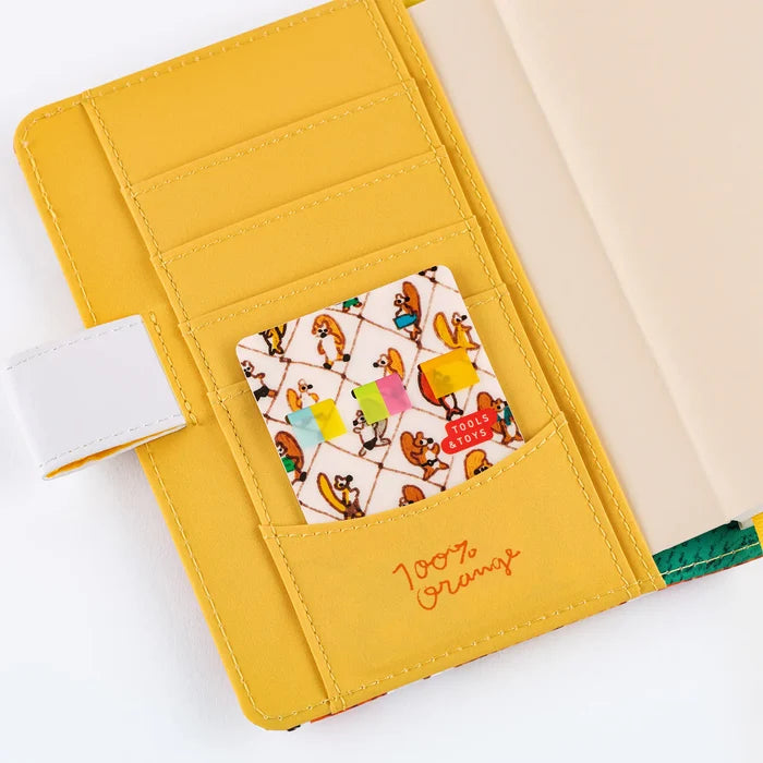 Hobonichi 100%ORANGE - Translucent Sticky Notes - Taking a Break, shown from another angle.