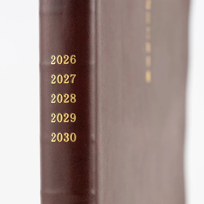Hobonichi 2026 A5 5-Year Techo – Japanese Edition (2026–2030), detail view of the design.