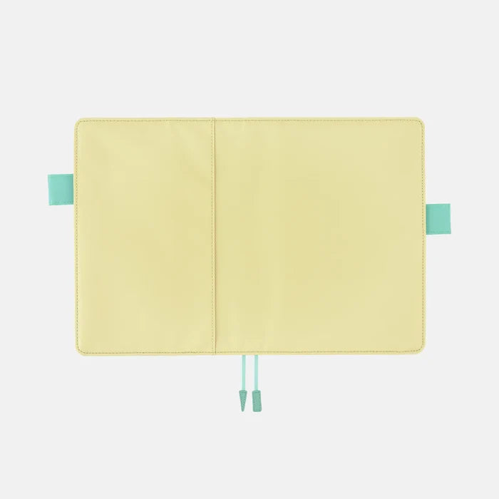 Hobonichi 2026 A5 Cousin Cover: Colors - Chamomile Mint, shown from another angle.