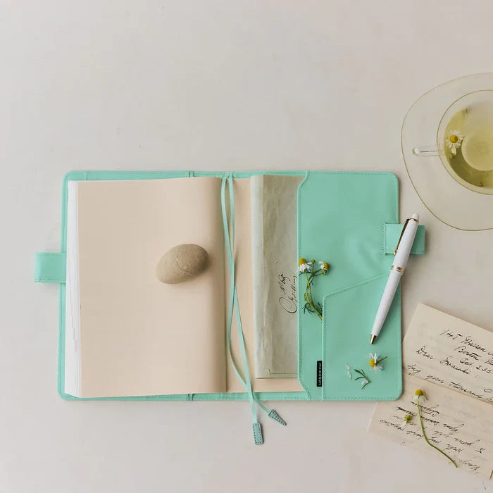 Hobonichi 2026 A5 Cousin Cover: Colors - Chamomile Mint, shown in full.